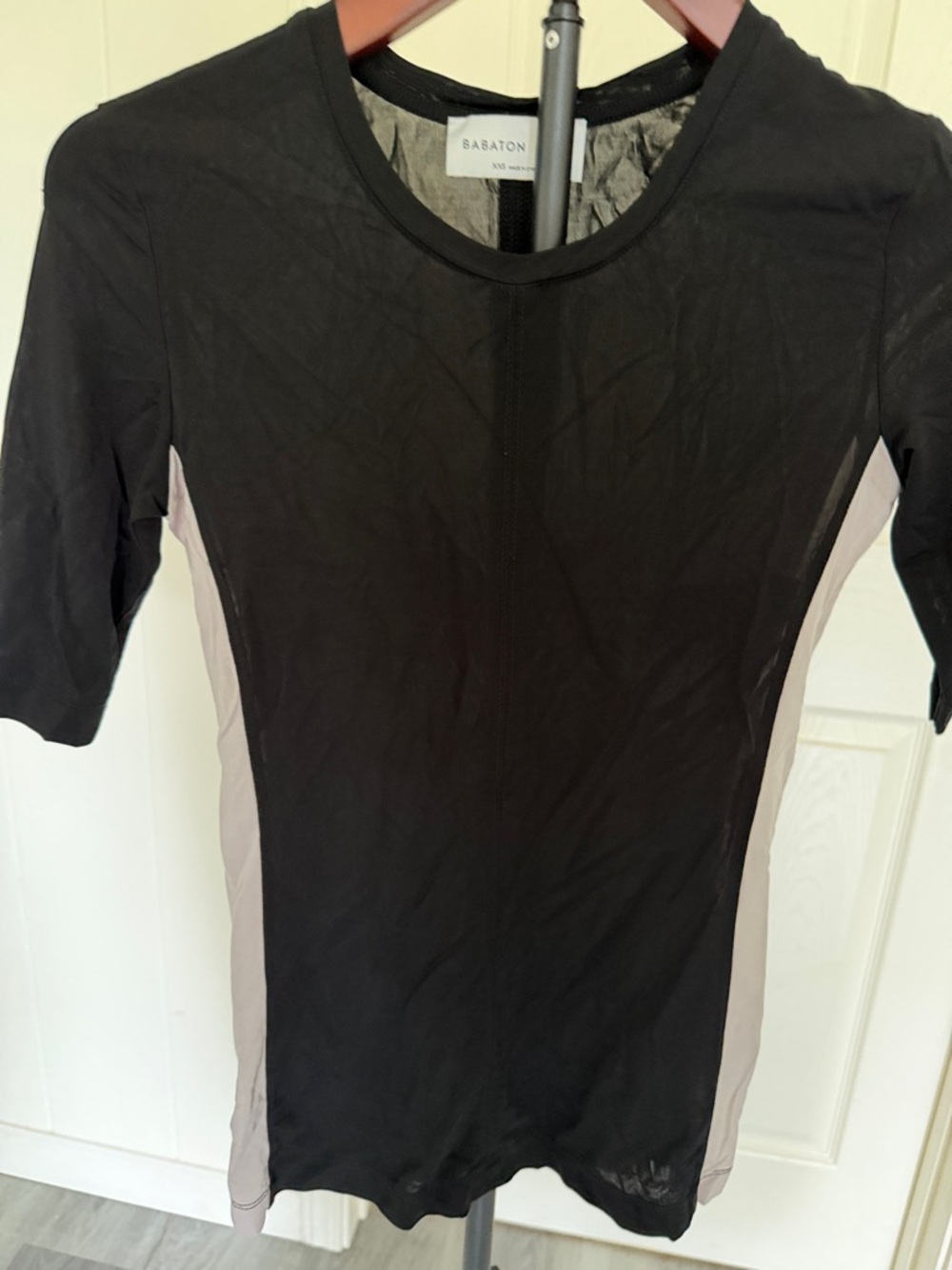 Babaton Black Top with Light Gray Side Panels